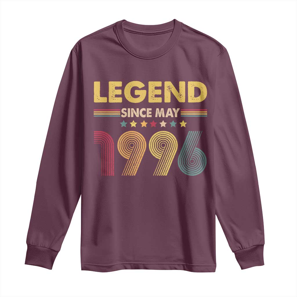May 30th Birthday Long Sleeve Shirt Legends Since May 1996 Retro Bday