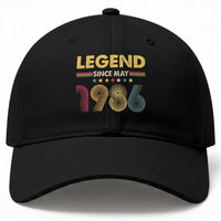May 40th Birthday Baseball Cap Legends Since May 1986 Retro Bday