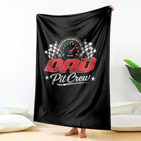 Dad Pit Crew Throw Blanket Racing Family Matching Father's Day