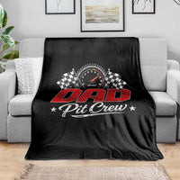 Dad Pit Crew Throw Blanket Racing Family Matching Father's Day