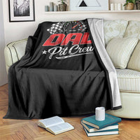 Dad Pit Crew Throw Blanket Racing Family Matching Father's Day