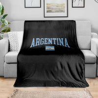 Argentina Sports Throwback Design Vintage Argentinian Flag Throw Blanket