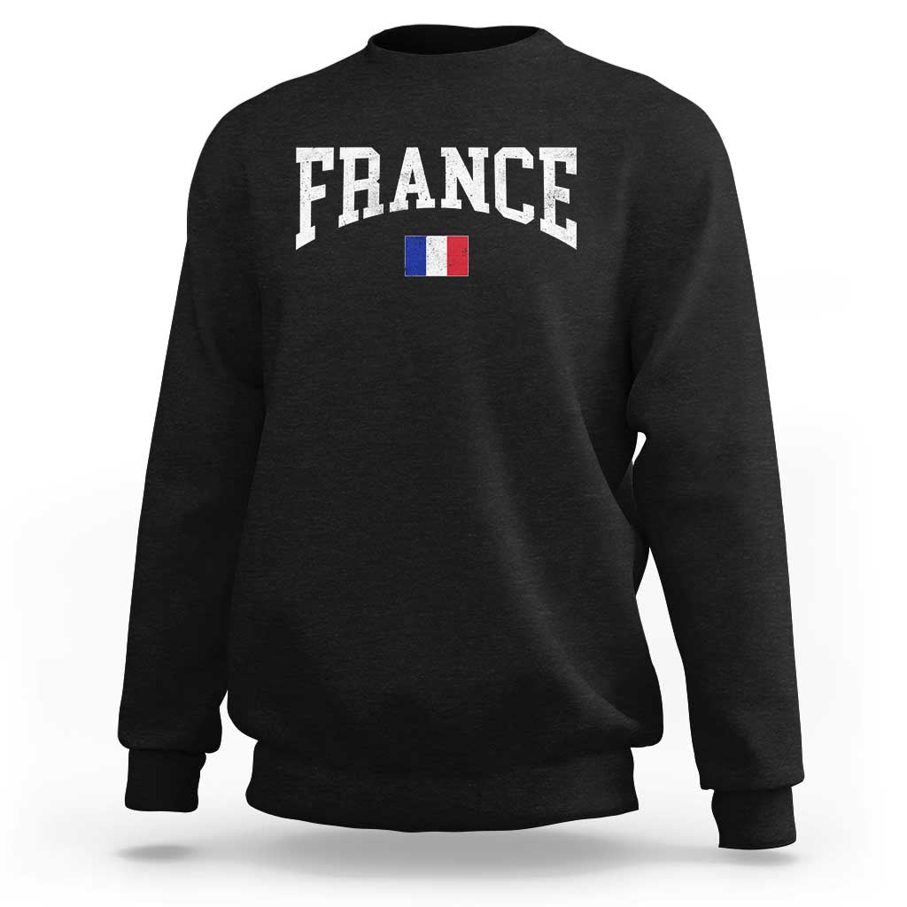 France Sports Throwback Design Vintage French Flag Sweatshirt