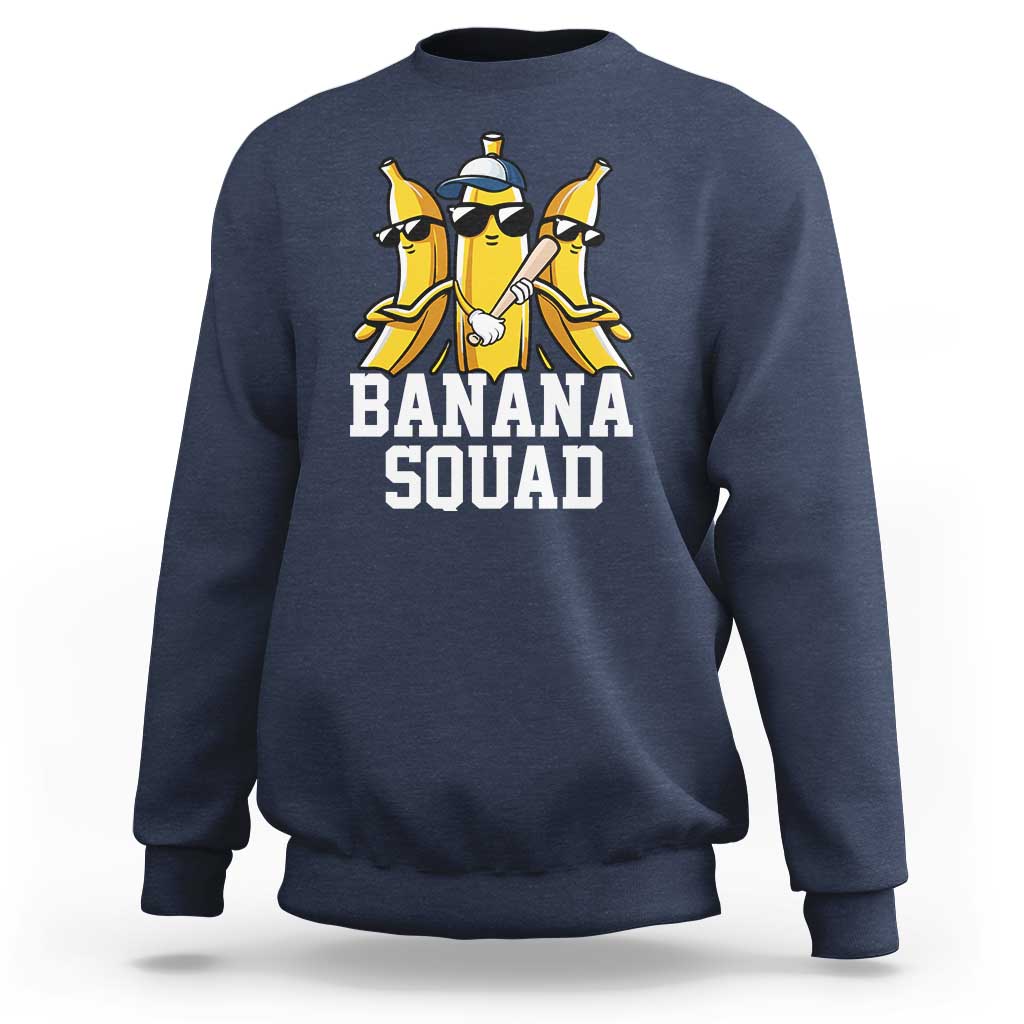 Blue Banana squad sweatshirt with crew neck and large front graphic