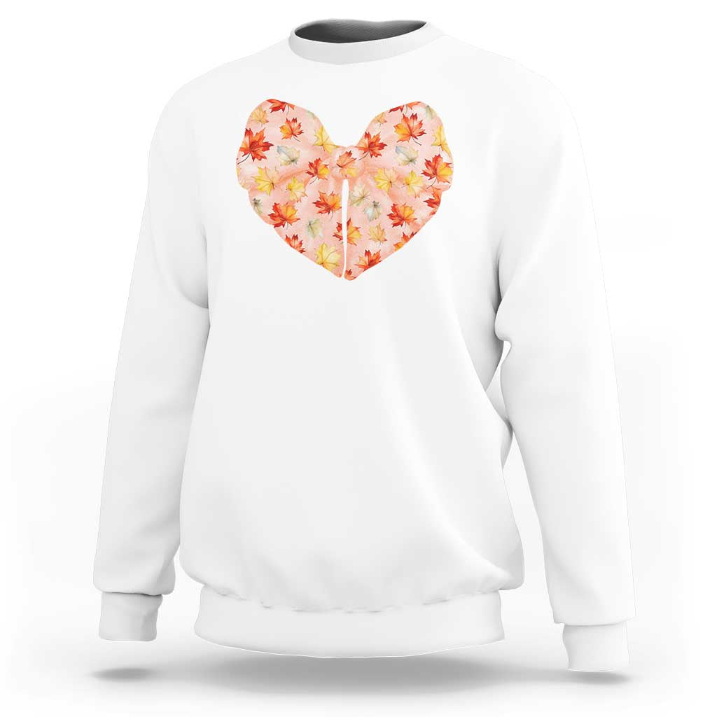 Coquette Canadian Girly Sweatshirt Canada Day Flag Maple Leaf Orange Bow Girls Aesthetic - Wonder Print Shop