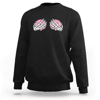 Funny Skeleton Hands Seashell Bikini Halloween Beach Sweatshirt - Wonder Print Shop
