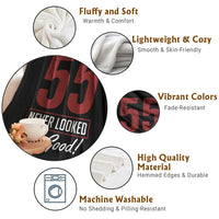 55 Never Looked So Good Funny 55th Birthday Throw Blanket