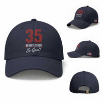 35 Never Looked So Good Funny 35th Birthday Baseball Cap