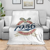 70th Birthday Beer Lover Vintage 1956 Limited Edition Throw Blanket Bald Eagle