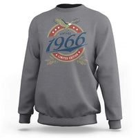 60th Birthday Beer Lover Vintage 1966 Limited Edition Sweatshirt Bald Eagle