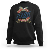40th Birthday Beer Lover Vintage 1986 Limited Edition Sweatshirt Bald Eagle
