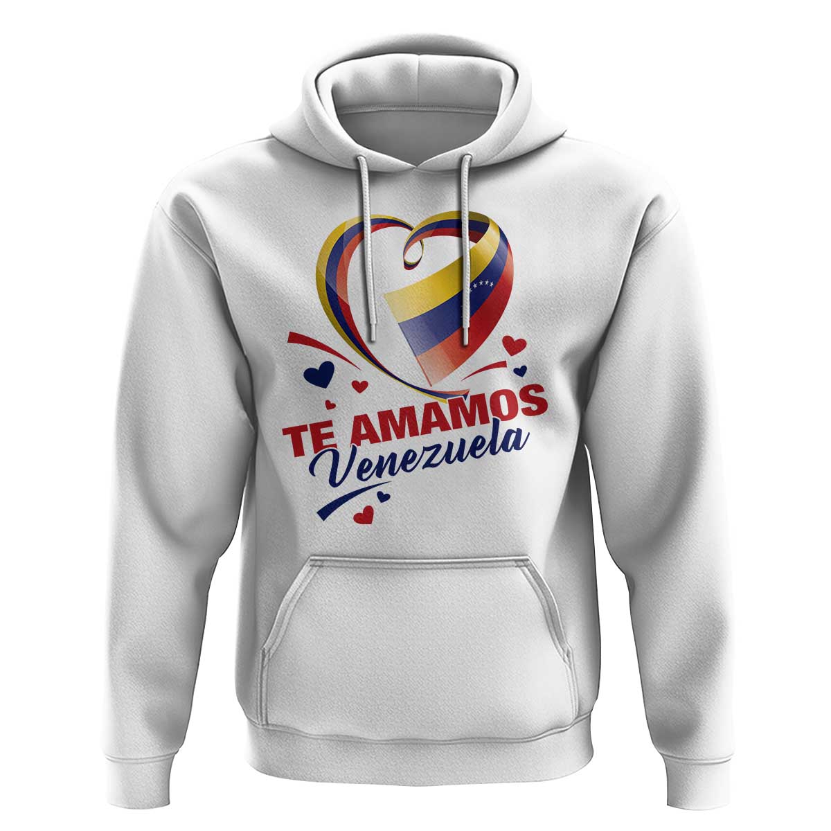 Venezuelan Pride Hoodie Te Amamos Venezuela Flag Heart - Wonder Print Shop