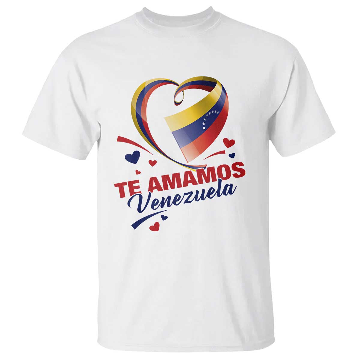 Venezuelan Pride T Shirt Te Amamos Venezuela Flag Heart - Wonder Print Shop