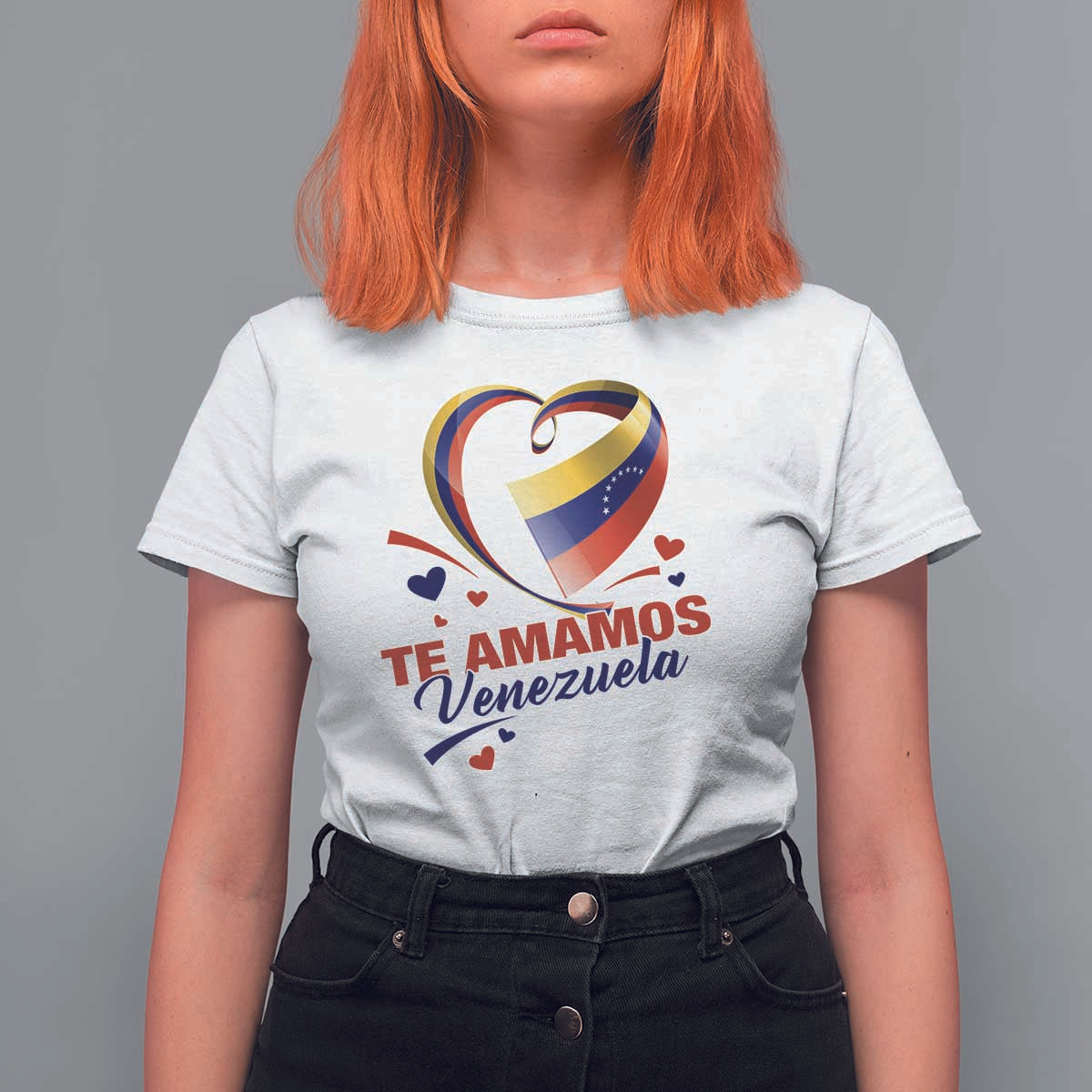 Venezuelan Pride T Shirt For Women Te Amamos Venezuela Flag Heart - Wonder Print Shop