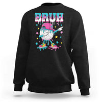 Volleyball Drip Bruh Meme Sweatshirt Volleyball Baseball Ice Cream Dripping