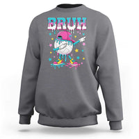 Volleyball Drip Bruh Meme Sweatshirt Volleyball Baseball Ice Cream Dripping