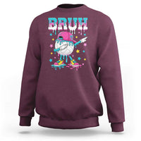 Volleyball Drip Bruh Meme Sweatshirt Volleyball Baseball Ice Cream Dripping