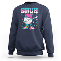 Volleyball Drip Bruh Meme Sweatshirt Volleyball Baseball Ice Cream Dripping