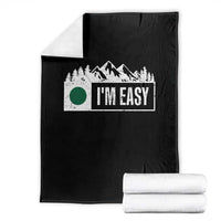 Funny Snowboard Ski Throw Blanket I'm Easy Mountain Sign Retro Vintage - Wonder Print Shop