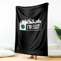 Funny Snowboard Ski Throw Blanket I'm Easy Mountain Sign Retro Vintage - Wonder Print Shop