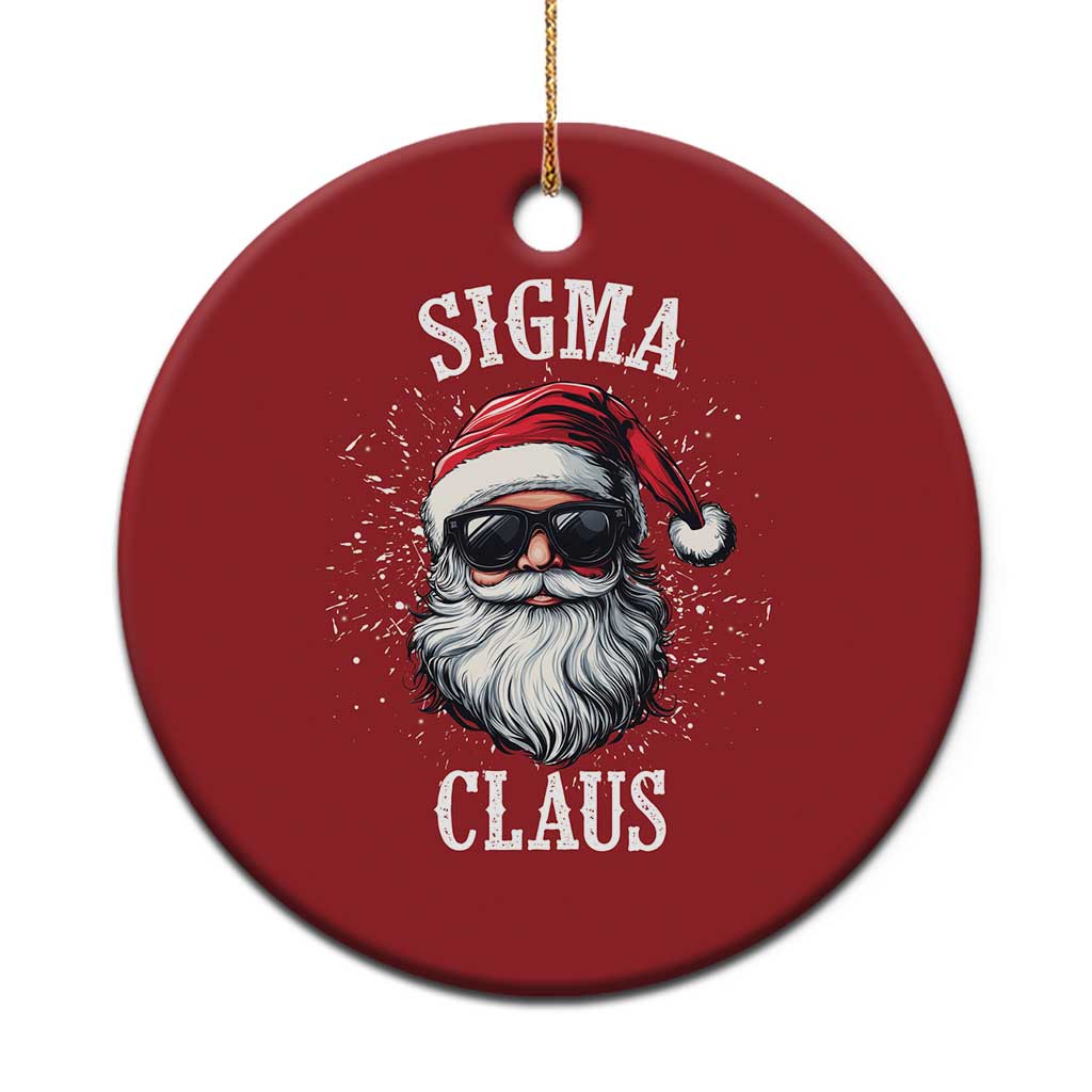 Funny Xmas Santa Christmas Ornament Sigma Claus Cool Santa The Rizzler Meme - Wonder Print Shop