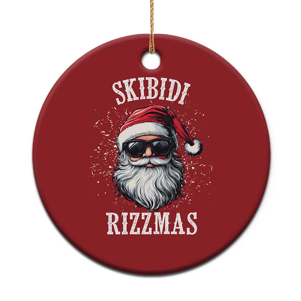 Funny Xmas Santa Christmas Ornament Skibidi Rizzmas Charisma Rizz Santa Claus - Wonder Print Shop