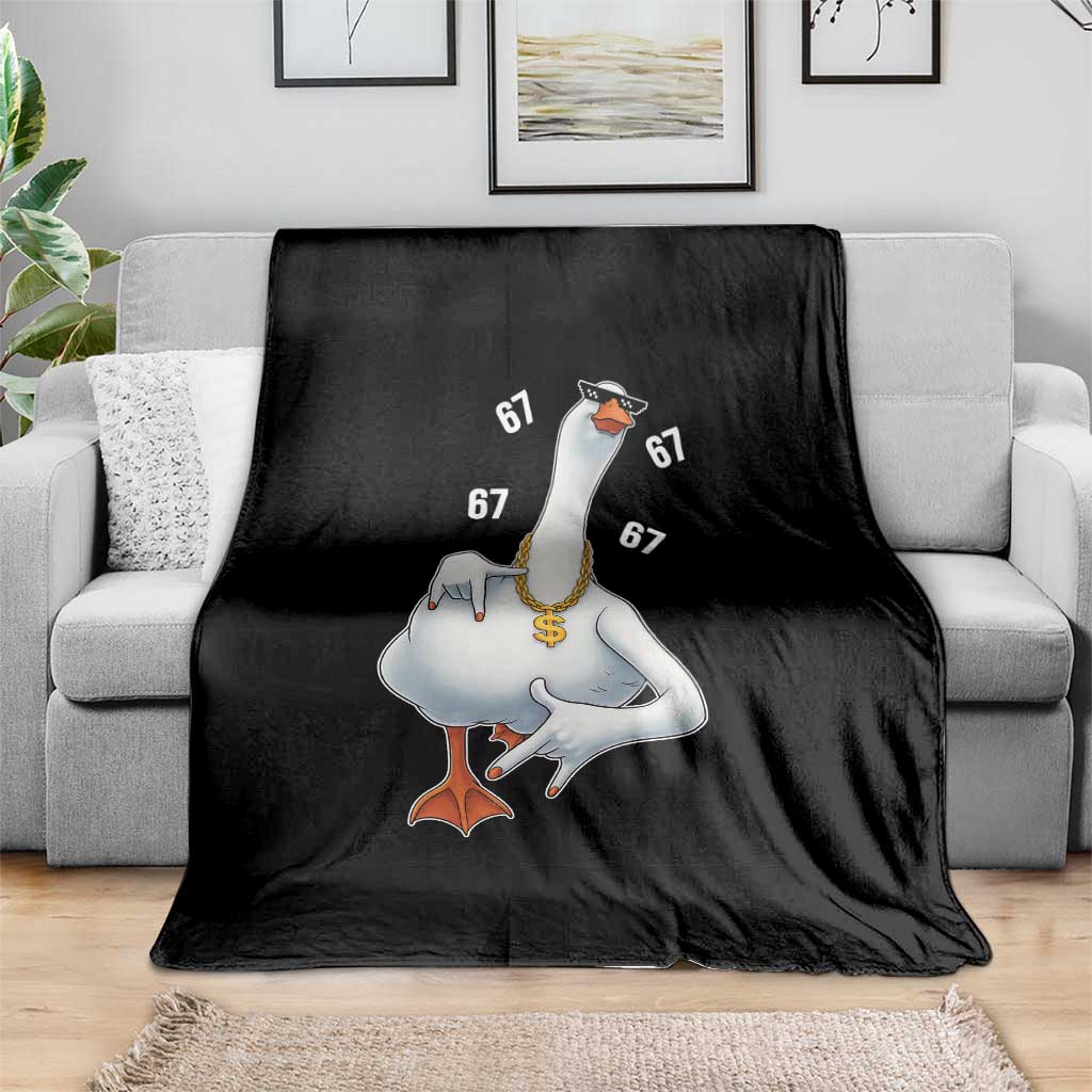 Funny 67 Cool Silly Goose Hip Hop Gangster Throw Blanket - Wonder Print Shop