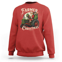 Funny Farmer Christmas Xmas Santa Farm Tractor Sweatshirt - Wonder Print Shop