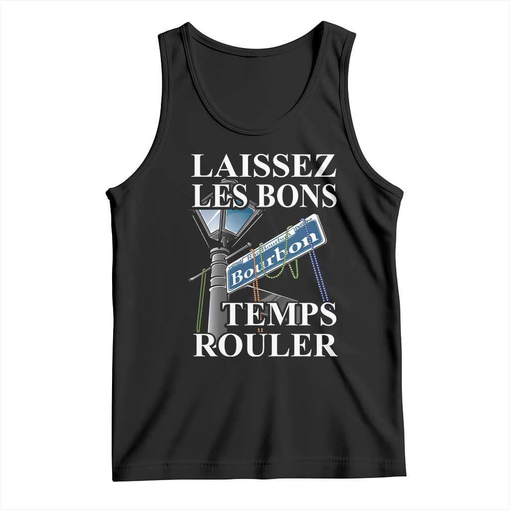 Funny Mardi Gras Laissez Les Bons Temps Rouler Tank Top Bourbon Street Sign