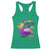 Funny Mardi Gras Pelican Racerback Tank Top I'm Catchin' If You're Throwin' Beads Doubloons