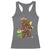 Funny Bigfoot Carnival Mardi Gras Party Racerback Tank Top