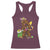 Funny Bigfoot Carnival Mardi Gras Party Racerback Tank Top