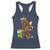 Funny Bigfoot Carnival Mardi Gras Party Racerback Tank Top