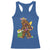 Funny Bigfoot Carnival Mardi Gras Party Racerback Tank Top