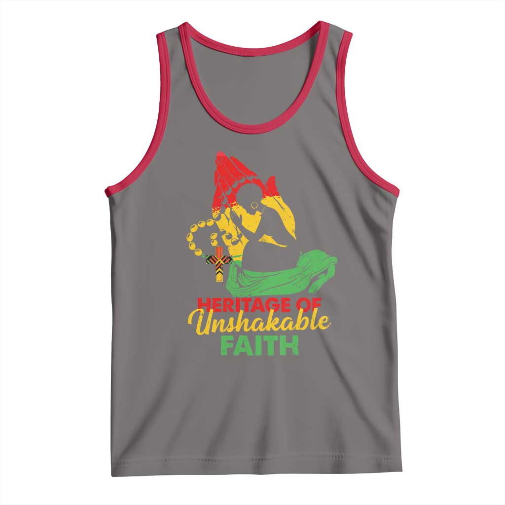 Christian African American Tank Top Heritage Of Unshakable Faith Black History Month