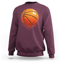 Funny Basketball Drip Splash Graphic Sweatshirt