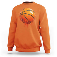 Funny Basketball Drip Splash Graphic Sweatshirt
