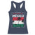 Golfo De Mexico EST 1550 Racerback Tank Top Vintage Mexican Flag Palm Tree