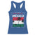 Golfo De Mexico EST 1550 Racerback Tank Top Vintage Mexican Flag Palm Tree