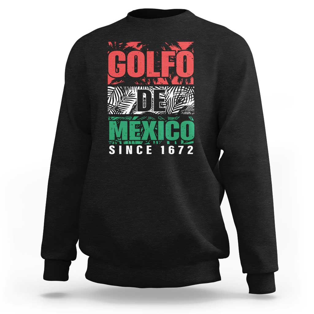 Gulf Of Mexico El Golfo De México Sweatshirt Beach Palm Tree