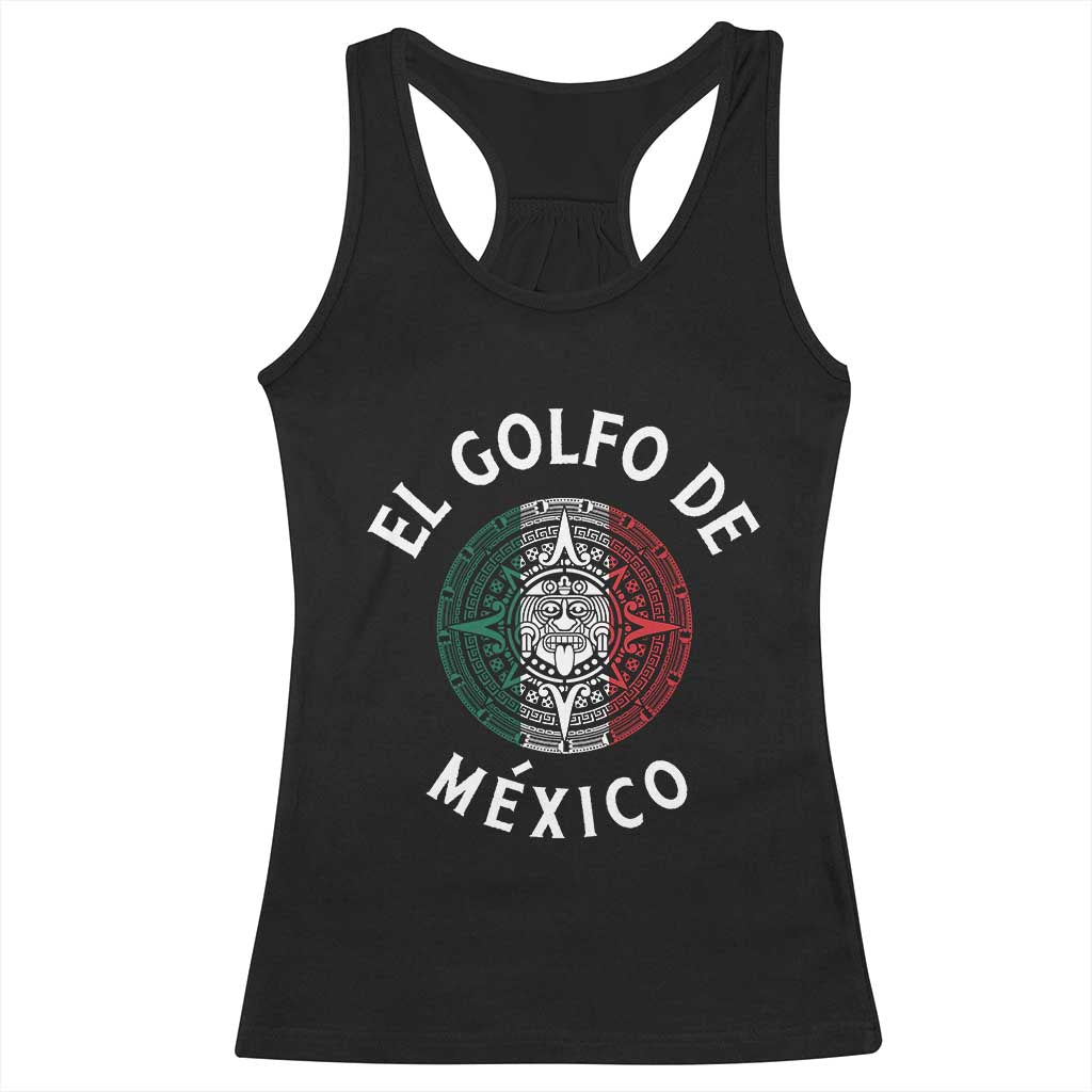 Gulf Of Mexico El Golfo De México Aztec Sun Racerback Tank Top