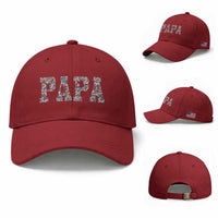 Funny Papa Hunting Baseball Cap Deer Hunter Father's Day Camouflage Flag