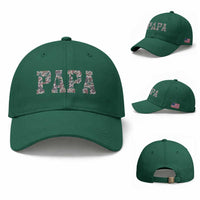 Funny Papa Hunting Baseball Cap Deer Hunter Father's Day Camouflage Flag