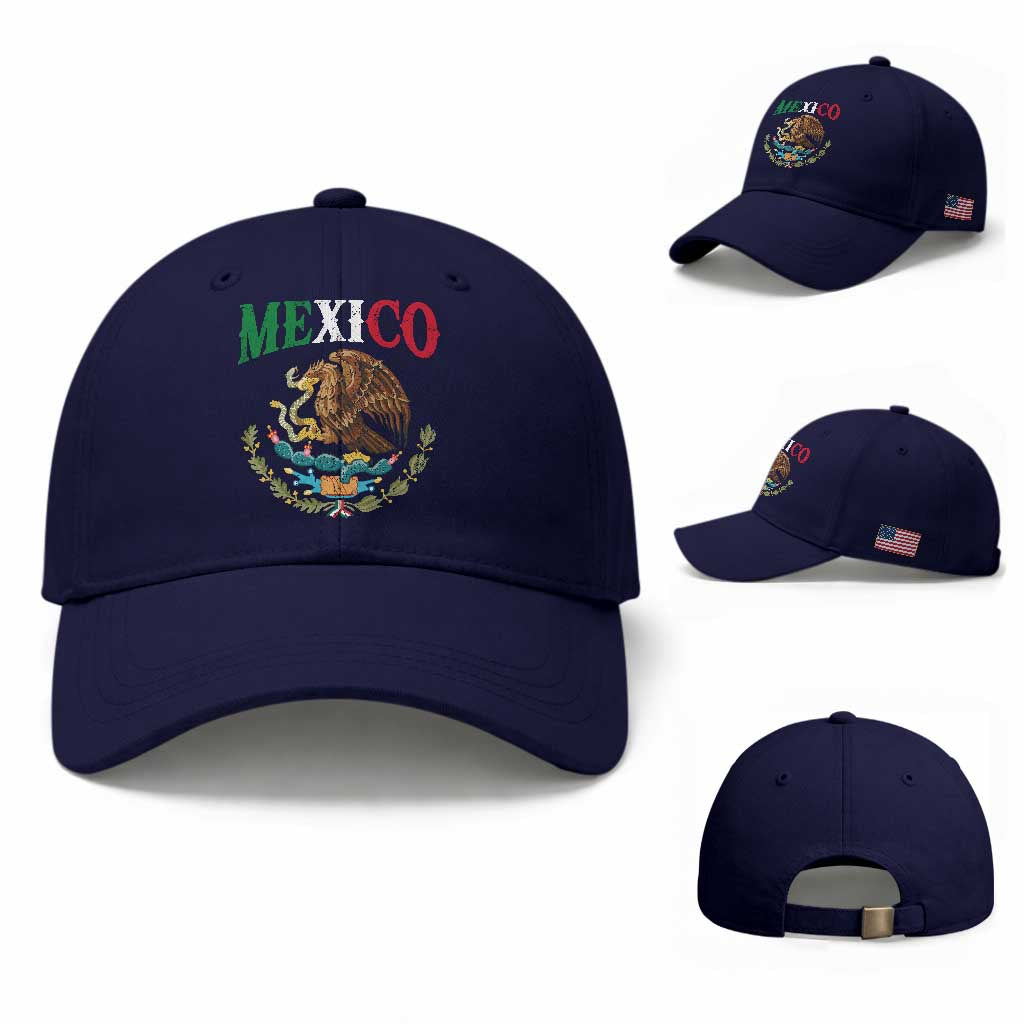 Mexican Coat Of Arms Mexico Vintage Flag Baseball Cap