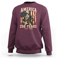 George Washington Playing Guitar 4th July US 250th Anniversary Sweatshirt