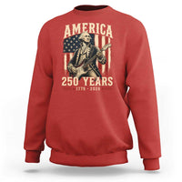 George Washington Playing Guitar 4th July US 250th Anniversary Sweatshirt