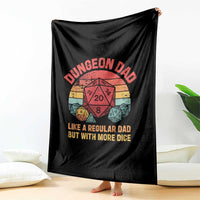 Dungeon Dad Like A Regular Dad But With More Dice Throw Blanket RPG Father Gamer