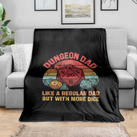 Dungeon Dad Like A Regular Dad But With More Dice Throw Blanket RPG Father Gamer