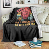 Dungeon Dad Like A Regular Dad But With More Dice Throw Blanket RPG Father Gamer