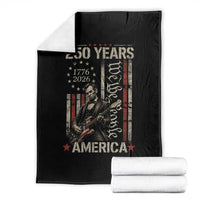 Abraham Lincoln Playing Guitar 4th July 250 Years America Throw Blanket